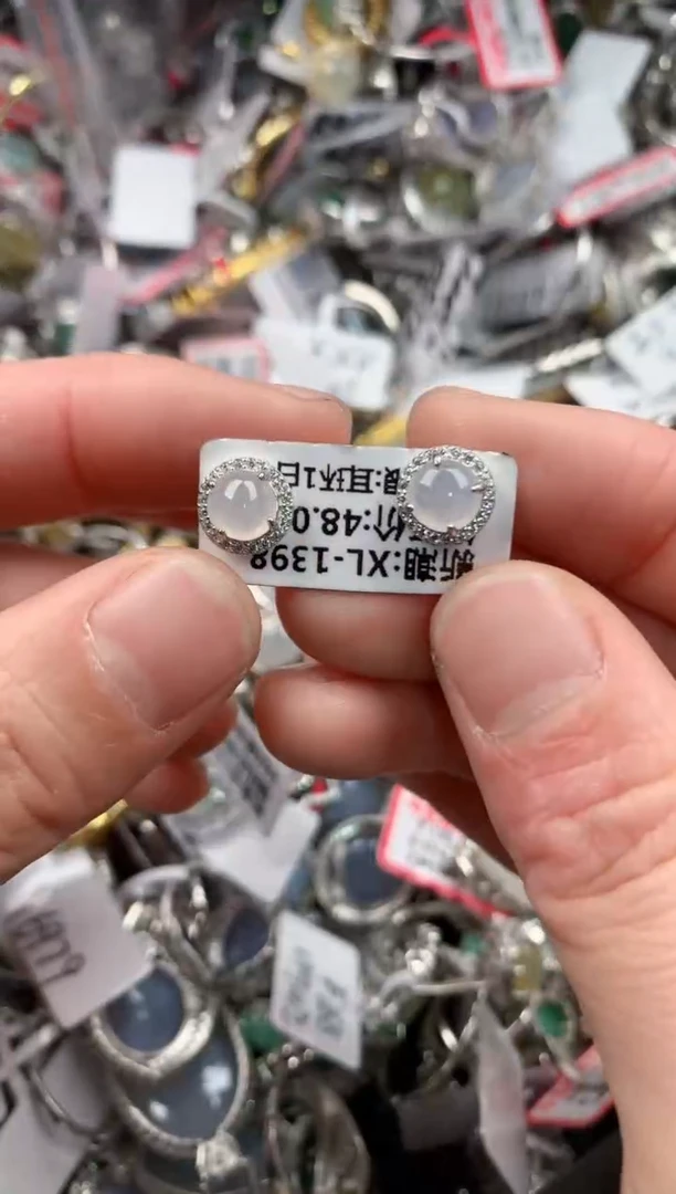 银S925镶嵌戒指翡翠333   2