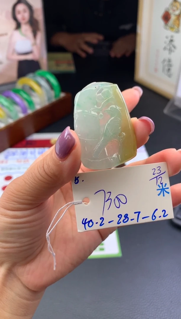 颈饰未镶嵌翡翠假一赔三