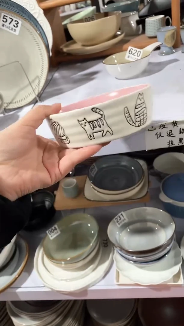 【闪购商品】碗微瑕（2件套）小猫小碗
