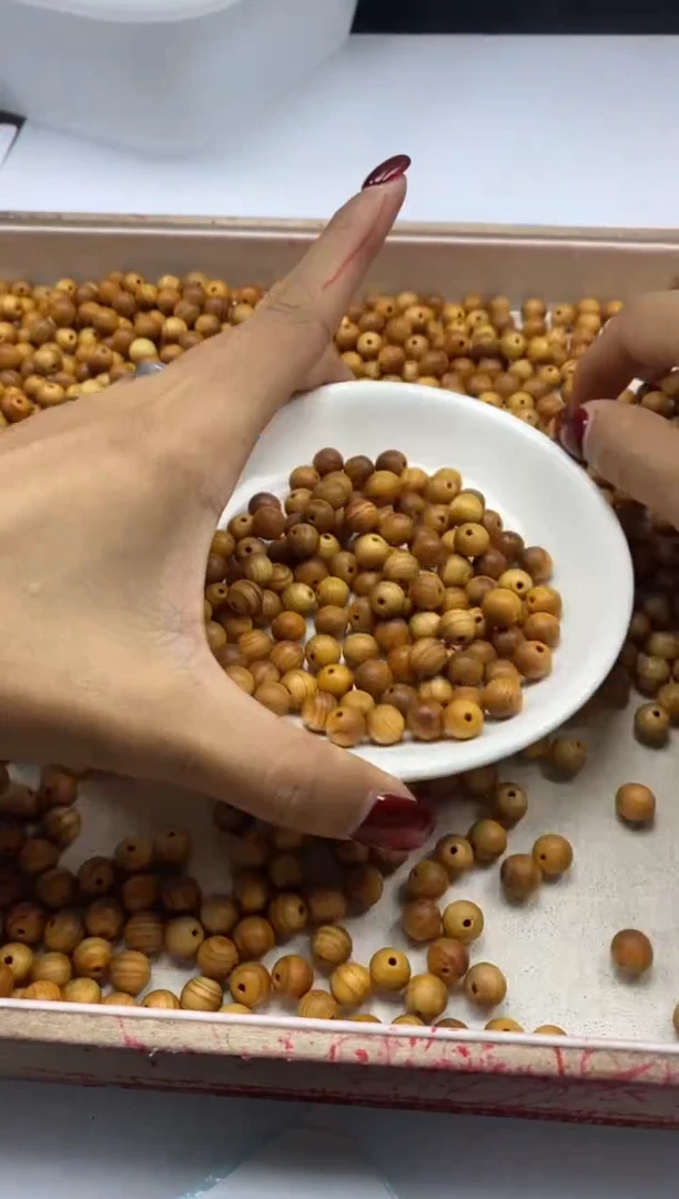 【闪购商品】檀香木散珠w713崖*柏8mm*50颗