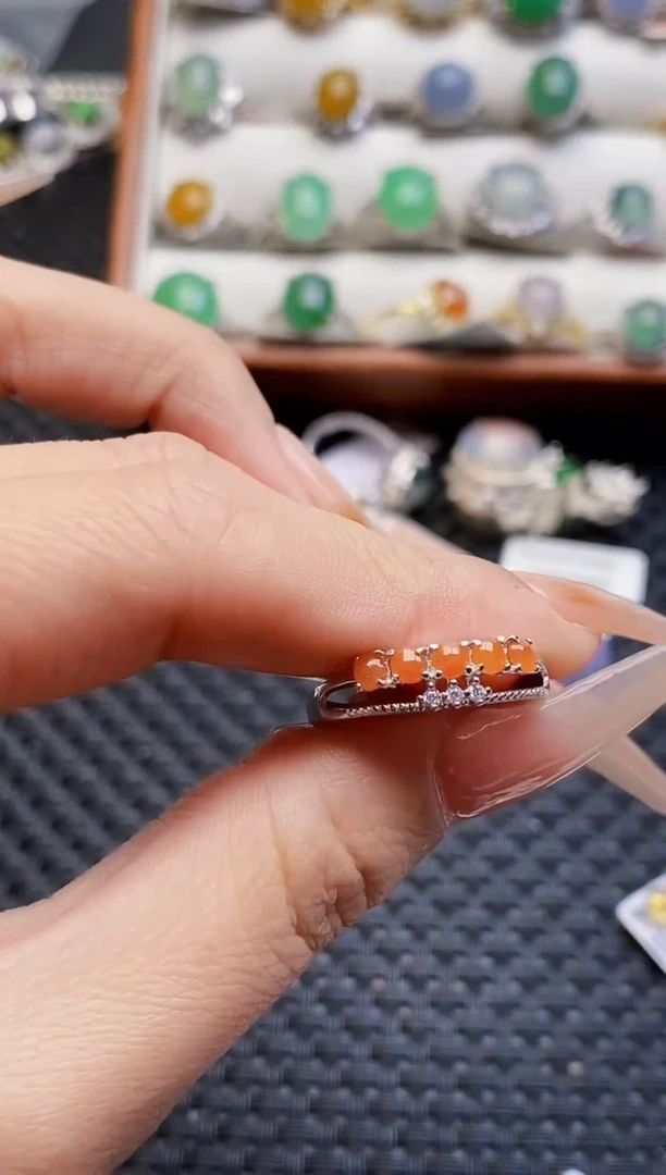 银S925镶嵌戒指翡翠5067