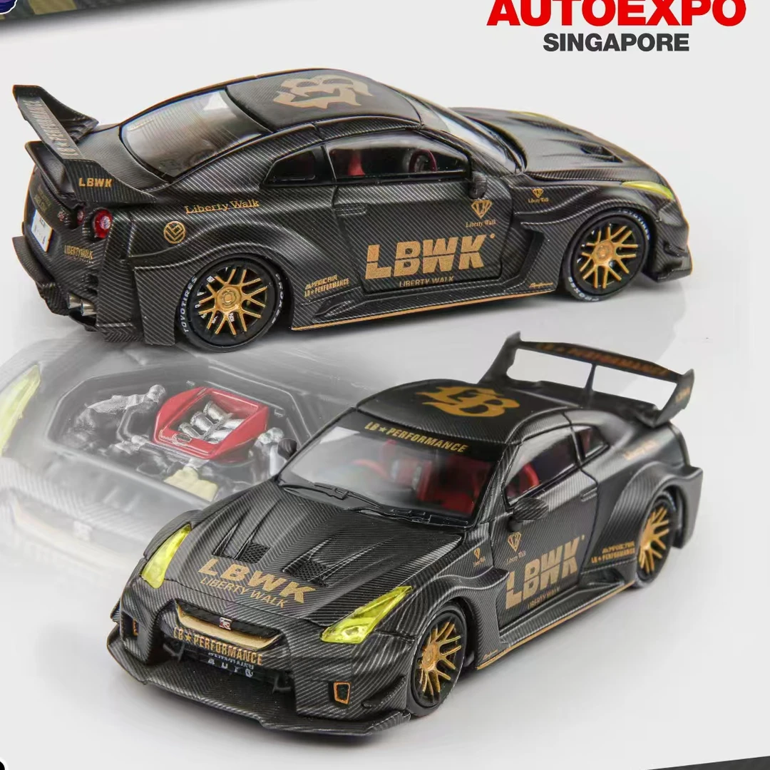 车魔王 1:64 GTR35 RR碳纤维 新加坡限定  汽车模型