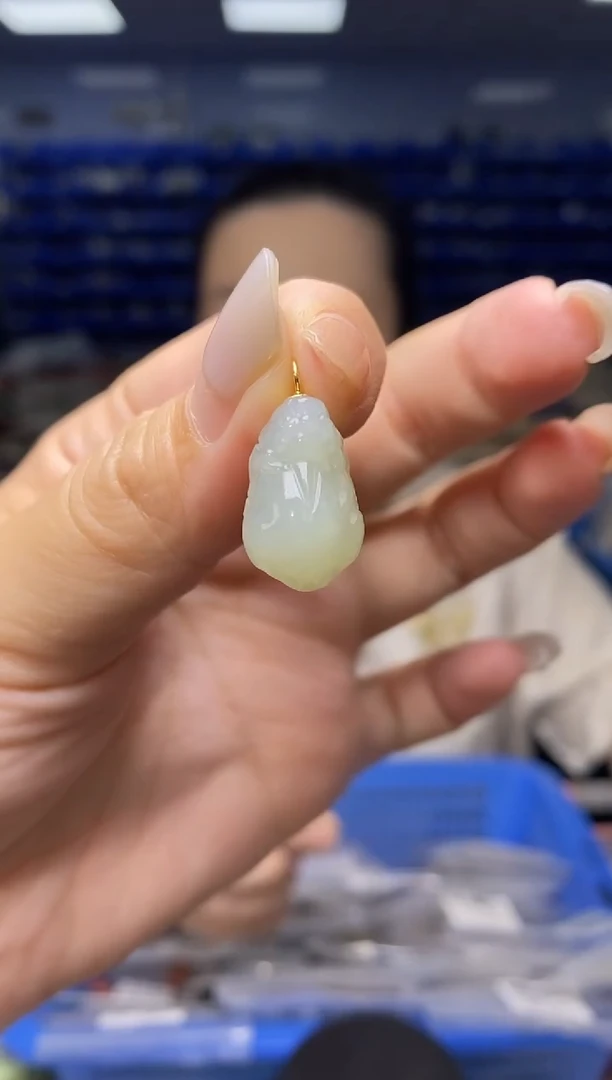 和田玉银S925镶嵌吊坠(不含链)DZ5860