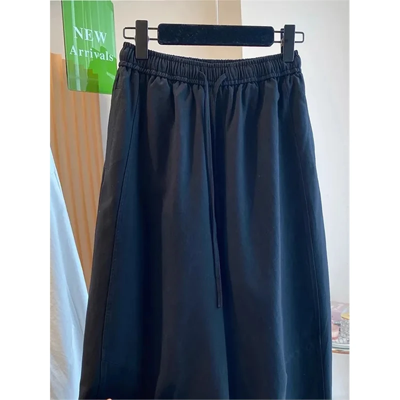 特大码300斤美式松弛感直筒阔腿裤春夏季气质宽松男士休闲长裤ins