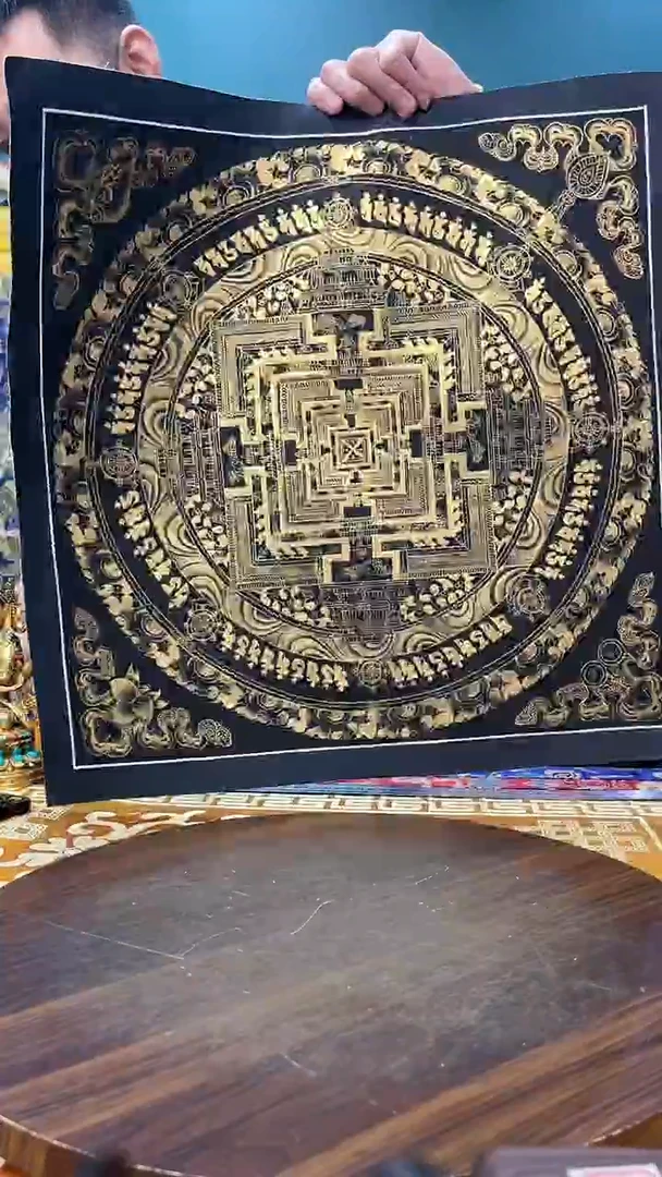 ?****?矿物质手绘  时轮坛城50*50cm