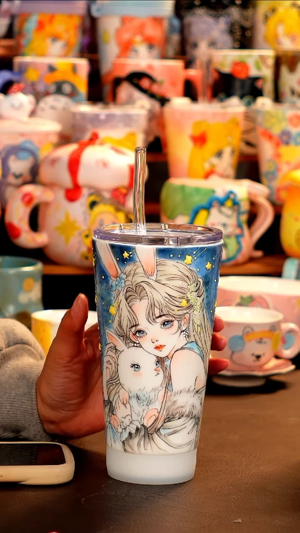 景德镇设计款手工手绘杯杯