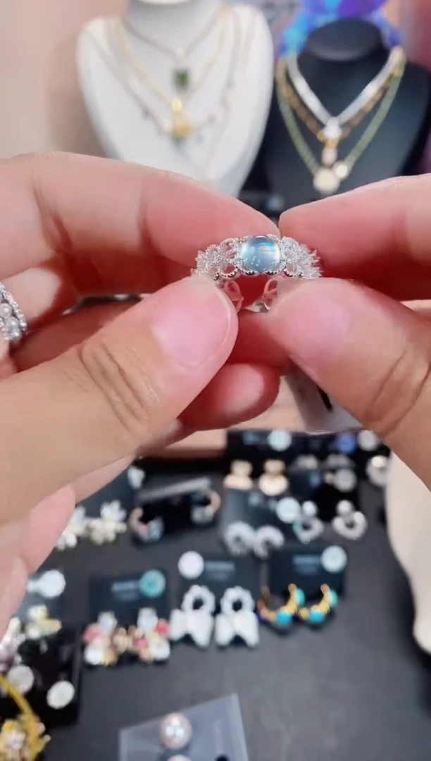 铜合金无925银戒指7176