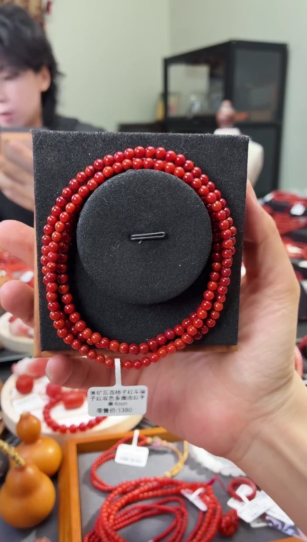 未镶嵌手串南红玛瑙GG35202原矿瓦西柿子红车厘子红双色多圈4m