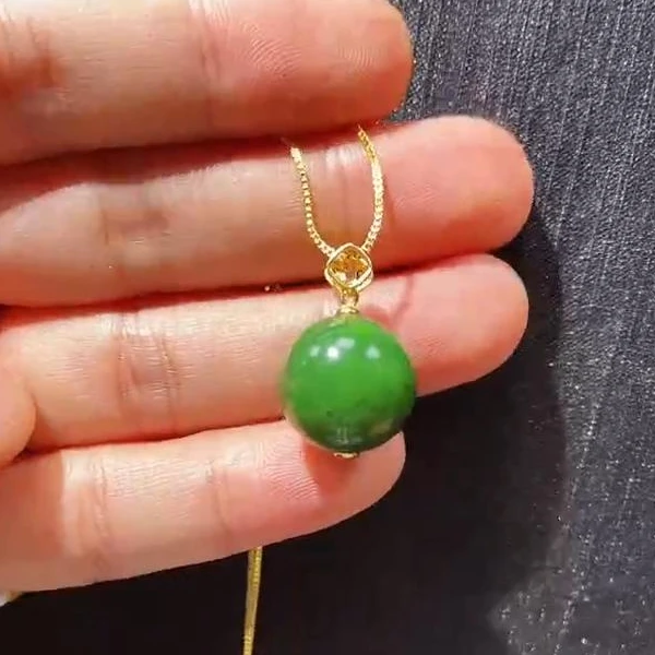 【壹世臻选】S925银镶嵌丨天然和田玉单珠吊坠丨多样性发一