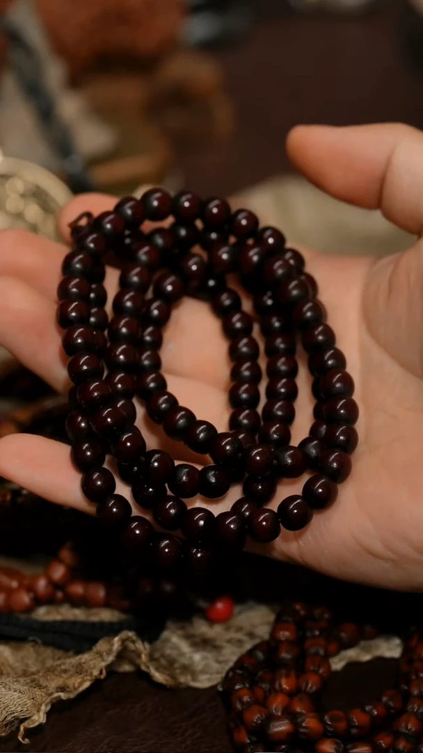 手串柏香籽/百香籽   老    8mm+朱砂供菩提根