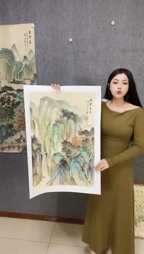 【闪购商品】国画开播宠粉福利《林泉高致》手绘国画