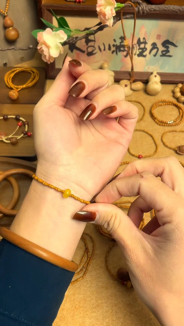 桃核竹节单圈跑环    一物一拍