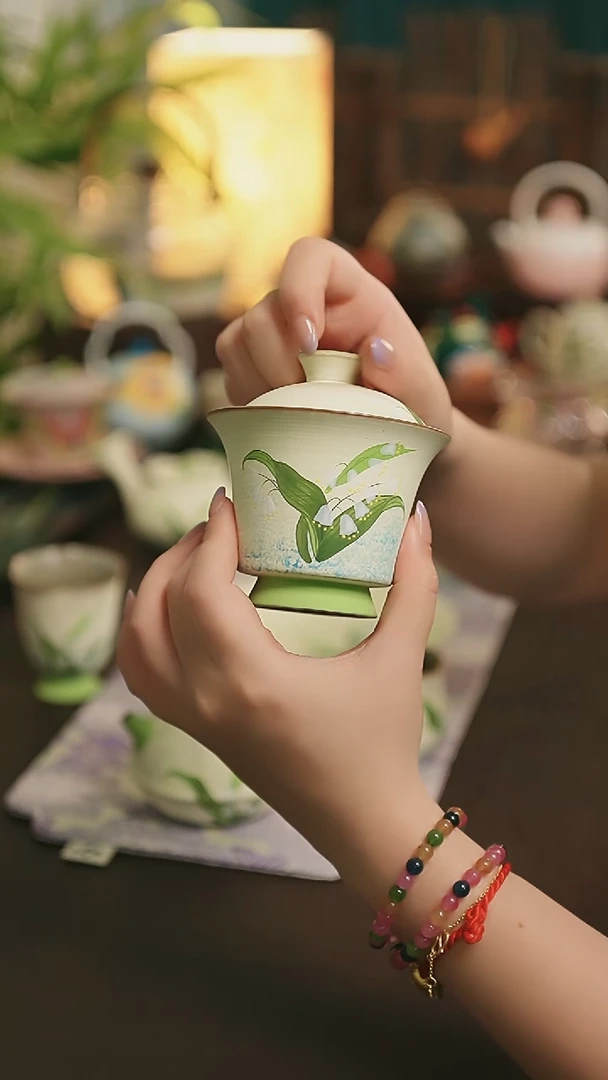 闪购陶瓷茶具 铃兰花