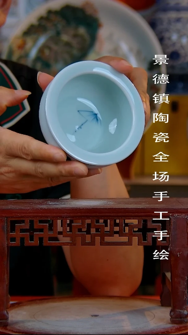 摆件手景德镇陶瓷 全场手工绘