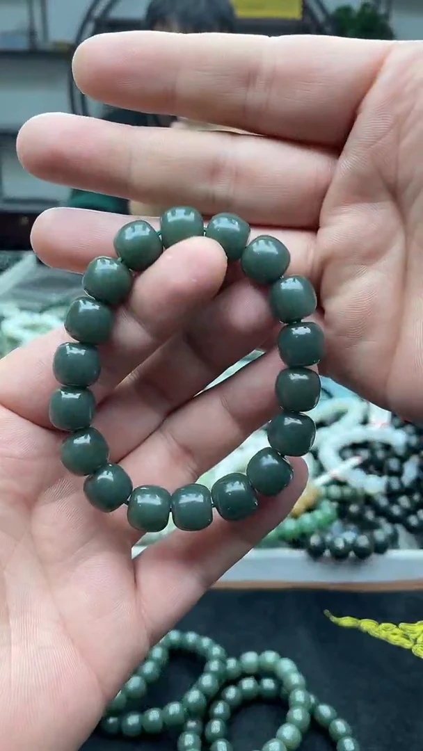 未镶嵌手串和田玉纯天然新疆且末蓝12老型