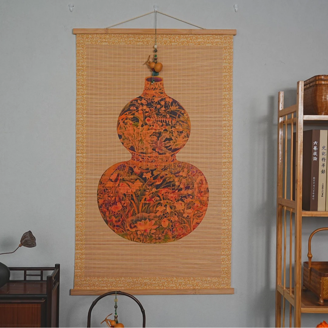【福禄祯祥】高档葫芦竹丝画竹画玄关画环保装饰画乔迁送礼松弛感