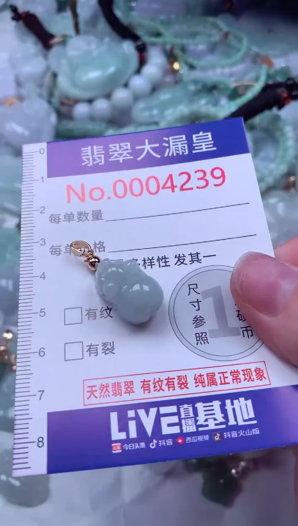 吊坠(不含链)未镶嵌翡翠4239