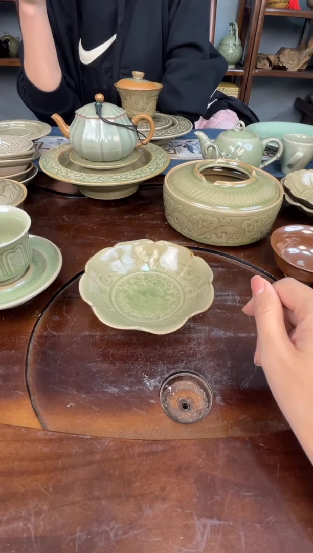 杯浴**生纯手工仿古煤烧荷叶杯托福利