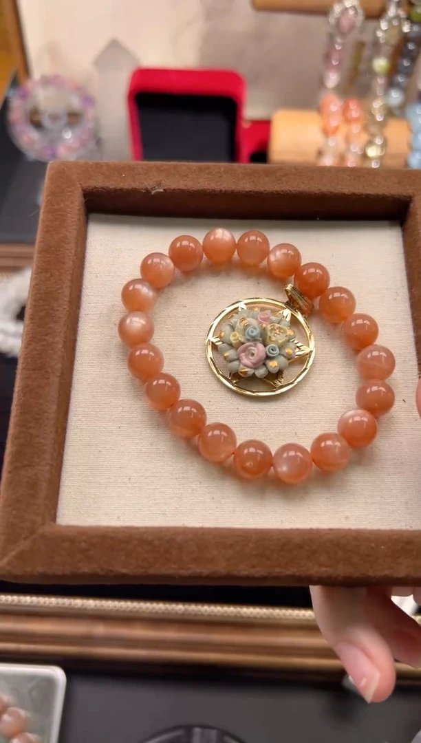 合金无橙月光素串