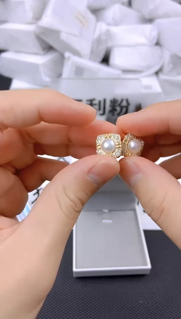 未镶嵌耳饰淡水珍珠ed1024