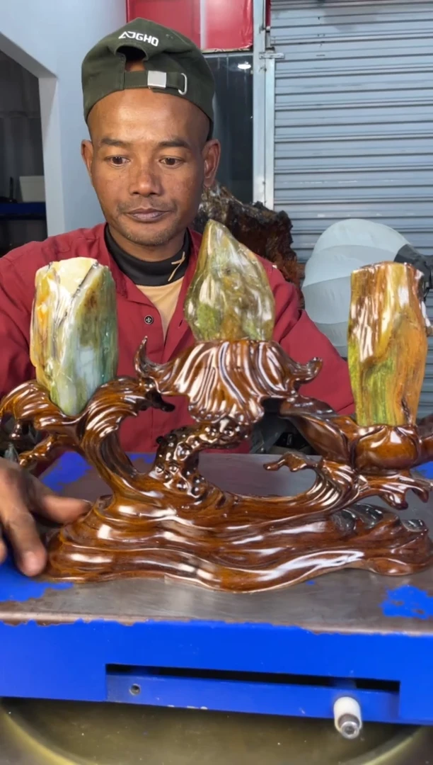 未镶嵌摆件硅化玉31