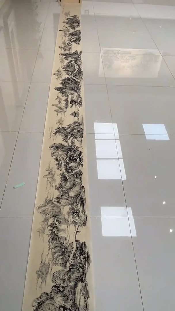 国画黄德中老师八米长卷