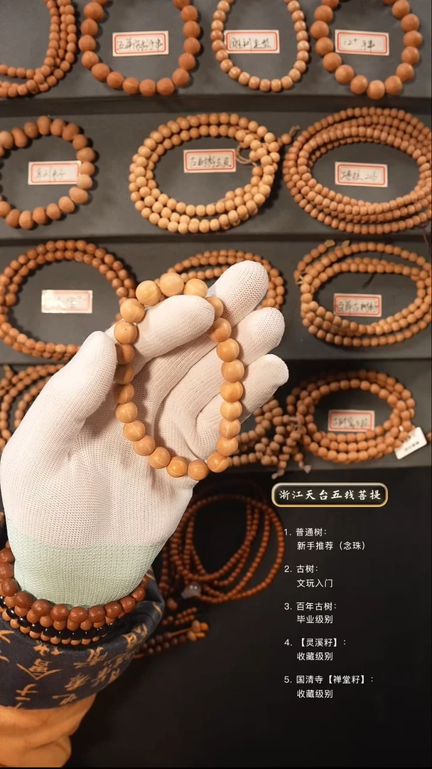 【闪购商品】五线菩提吊坠去皮手串