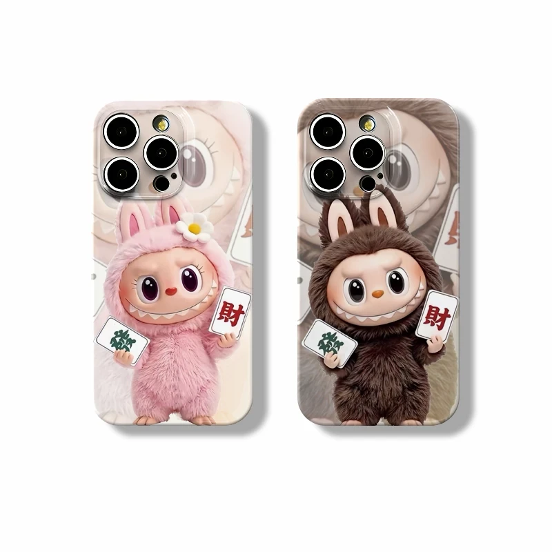发财麻将小怪兽适用苹果16菲林15手机壳华为vivo小米14oppo
