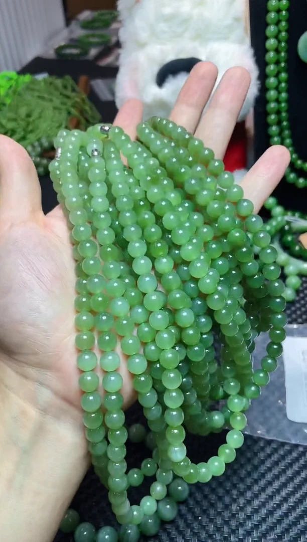 颈饰未镶嵌和田玉和田玉碧玉项链8mm多样性其一发货