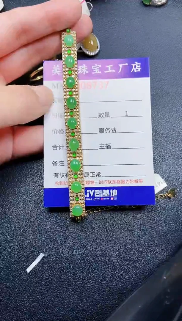 翡翠银S925镶嵌颈饰8737