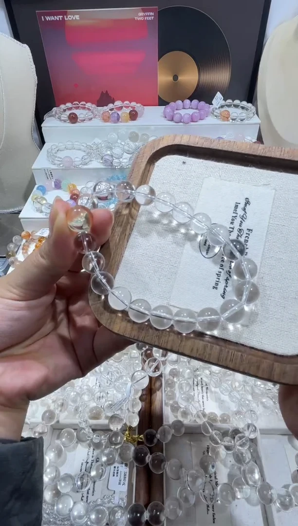 未镶嵌手串水晶天然白水晶顶珠黄水晶多样性发一