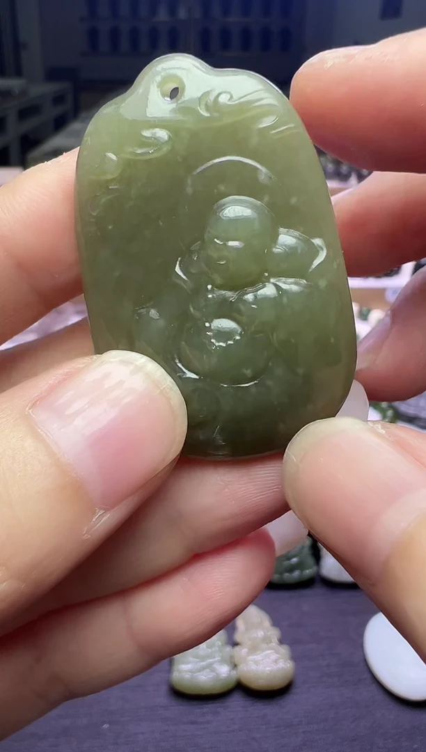 颈饰未镶嵌和田玉179号链接卡45*30*9mm有包容
