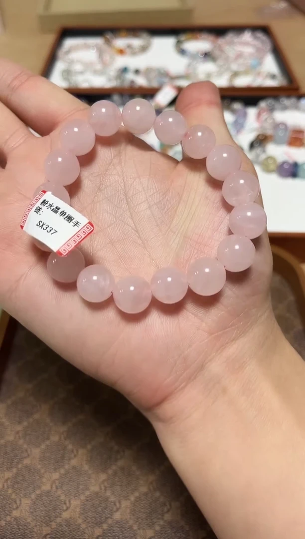 未镶嵌手链水晶22-44粉水晶手串