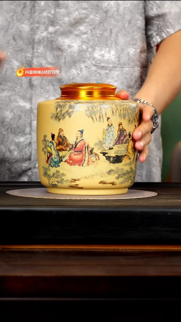 茶壶紫砂宜兴紫砂顽壶紫砂精选茶叶罐