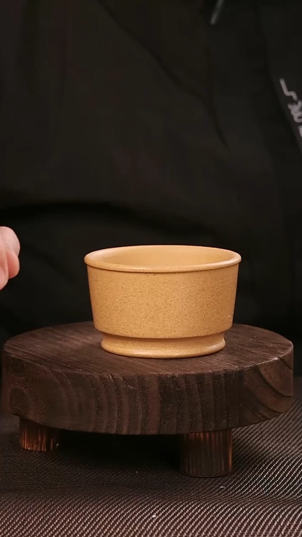 茶杯紫砂紫砂手工主人杯全素黄金段