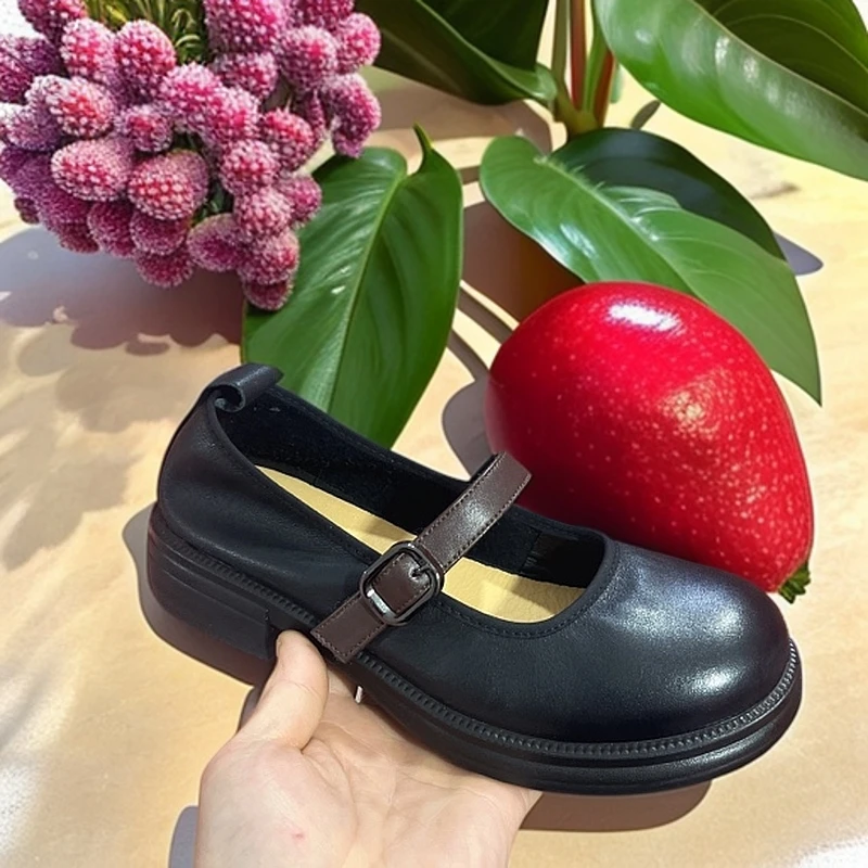 5405新款头层牛皮单鞋