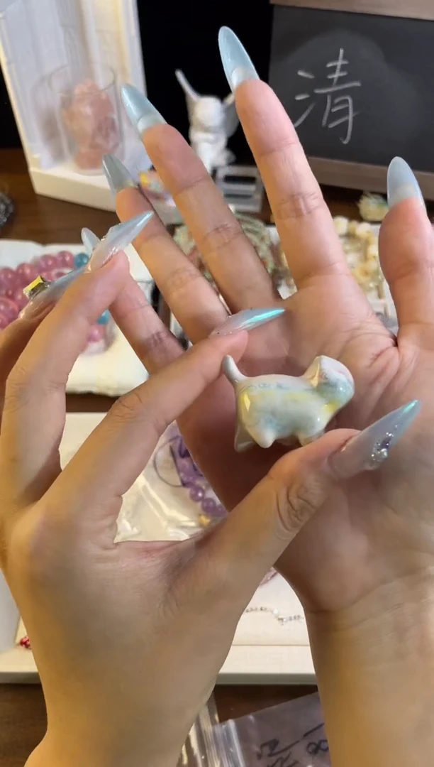 水晶手链未镶嵌大漆猫10号
