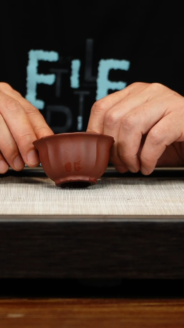 茶壶紫砂紫泥经纹杯