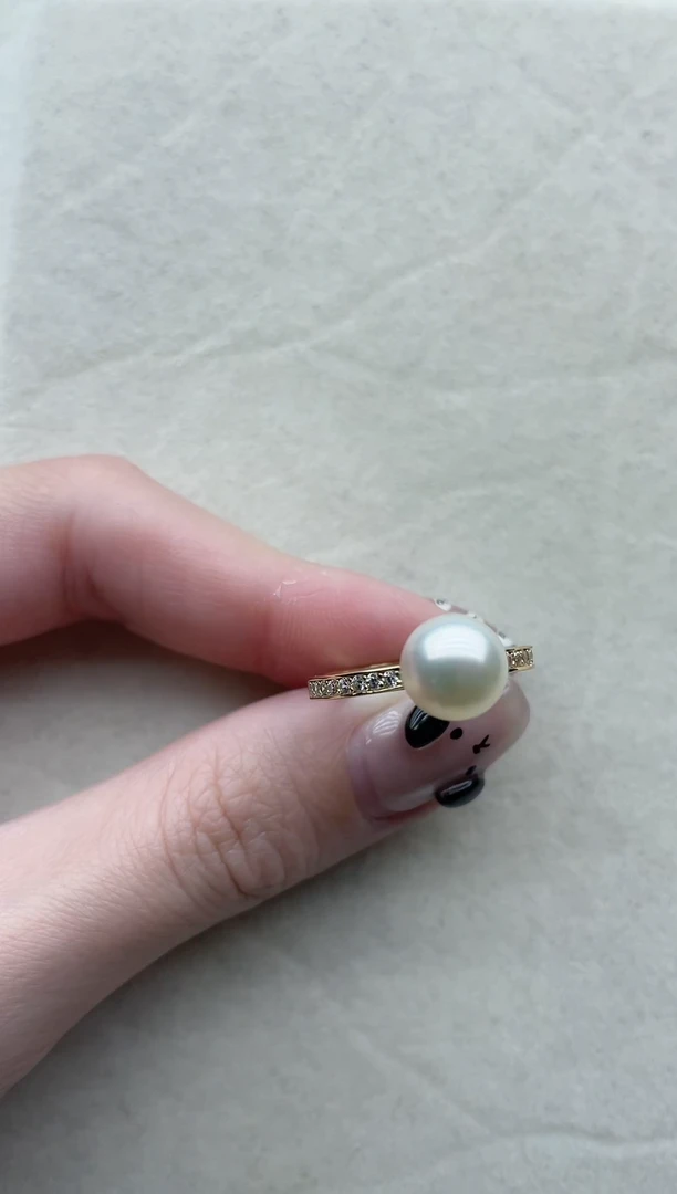 【闪购商品】海水珍珠戒指银S925镶嵌41