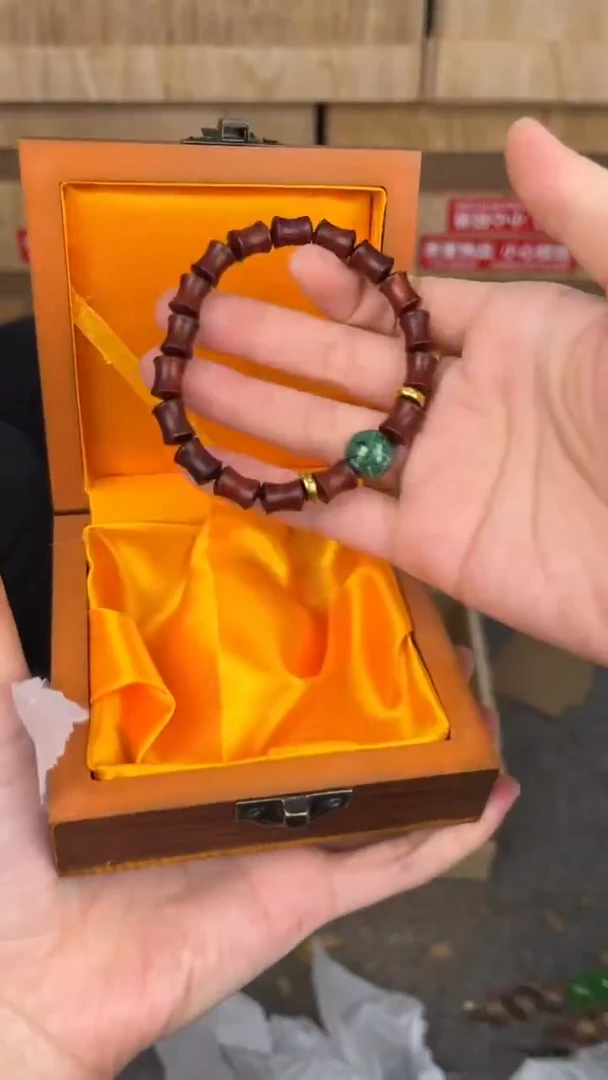 品茗文玩阁血檀竹节链接@@SP084