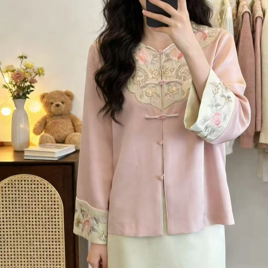 RONGRONG【似 花 - 系 列】春秋外套国风刺绣复古新中式日常女36022