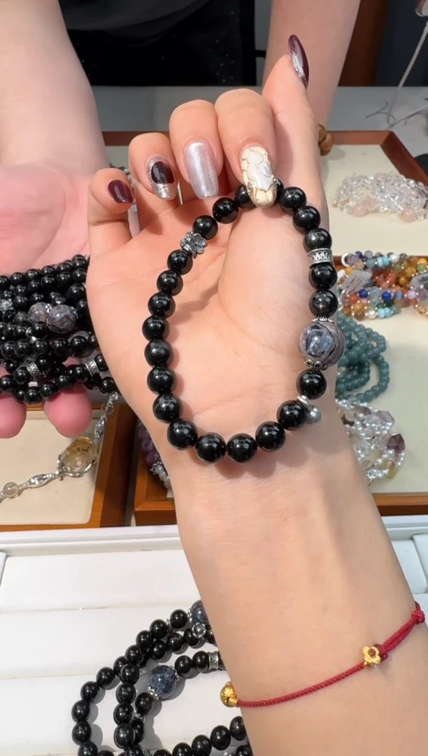 【闪购商品】辉石手串银S925镶嵌K033金运彼得单珠款