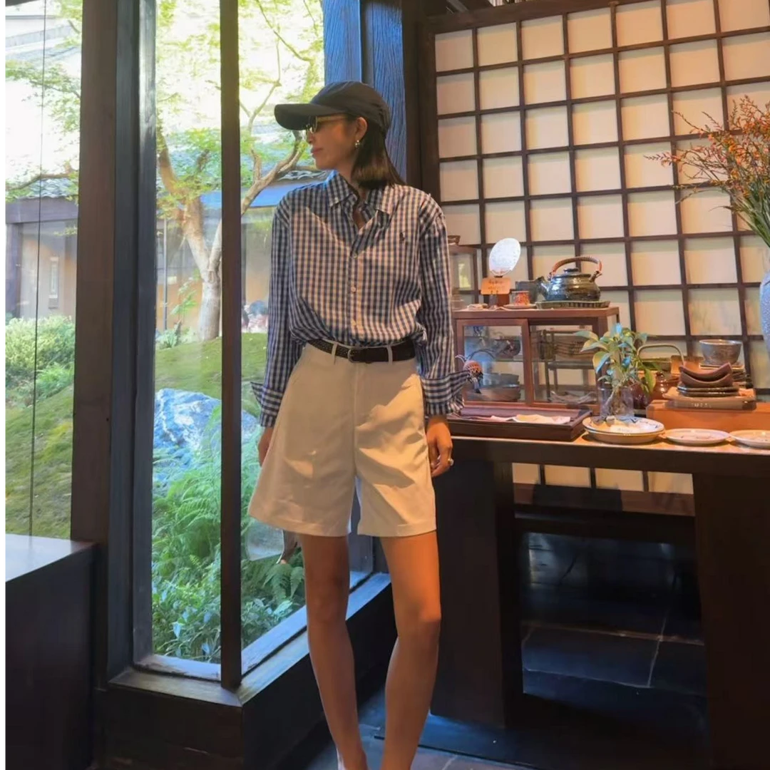 秋季格子衬衣女显瘦宽松出游休闲款衬衫气质长袖衬衣百搭