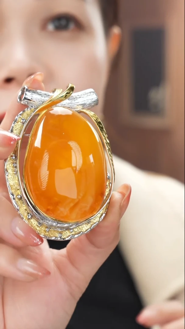 琥珀吊坠(不含链)未镶嵌特色蜜蜡吊坠