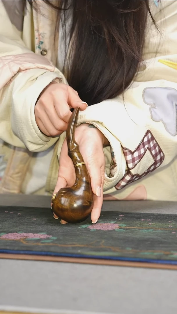 【闪购商品】楠木（金丝楠）其他古沉金丝楠乌木烟斗 双用款