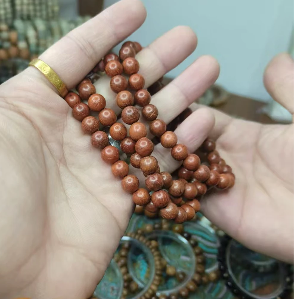 血檀108颗多圈手串