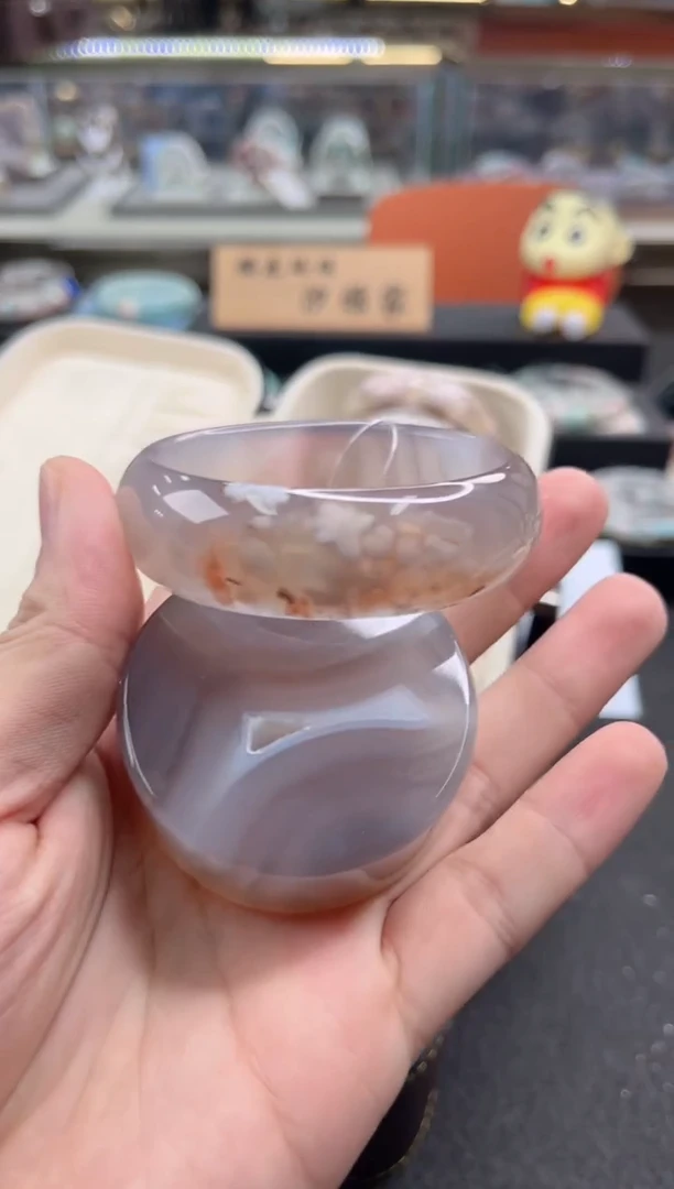 石英质玉手镯未镶嵌55圈口（赠品镯心）6455165