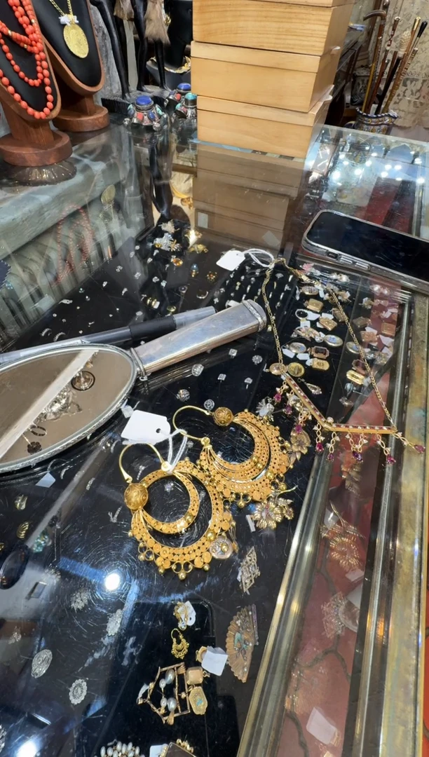 项链蓝晶石18K金镶嵌金链子