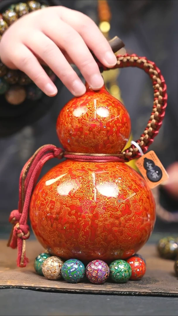 【闪购商品】YG071漆艺酒葫芦不包手串及旋转底座