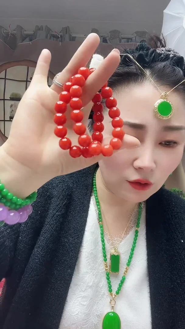 【闪购商品】翡翠手链未镶嵌A85号红手链